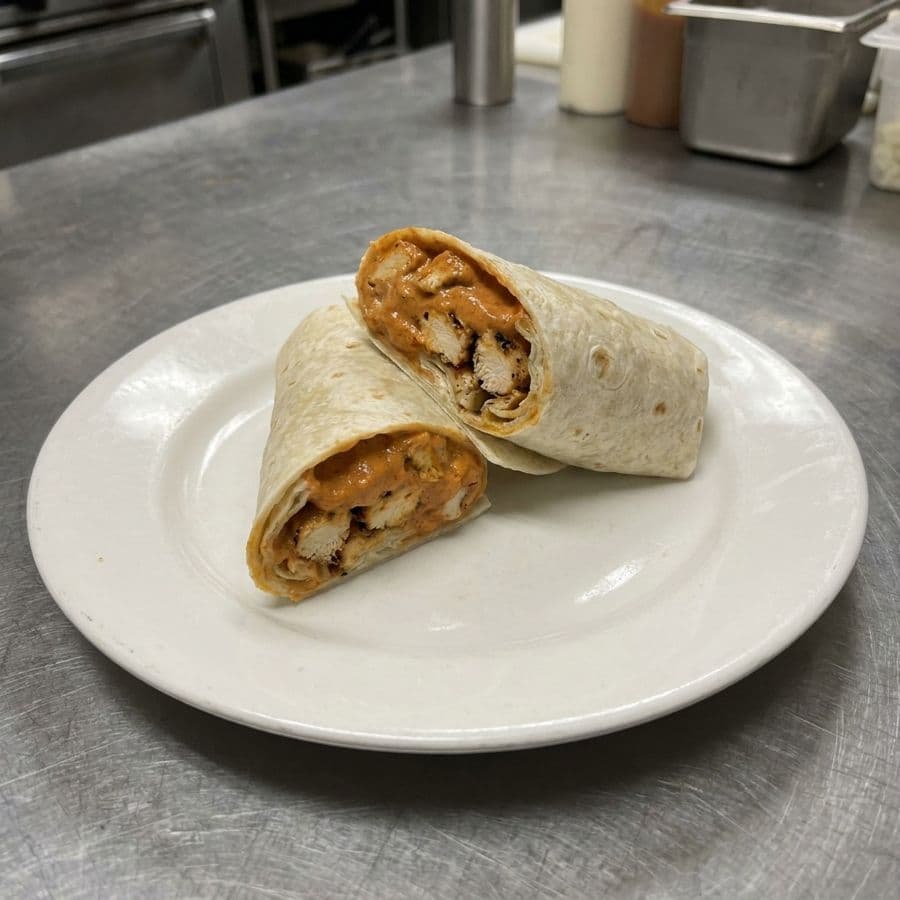 Butter Chicken Naan Wrap